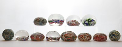 Lot 200 - A group of scramble glass paperweights