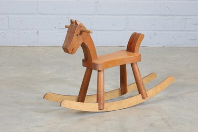 Lot 366 - A Danish pine rocking horse