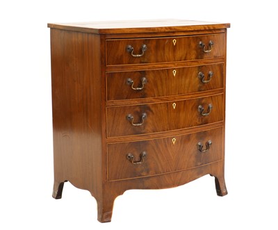 Lot 440 - A Regency mahogany bow front chest of drawers