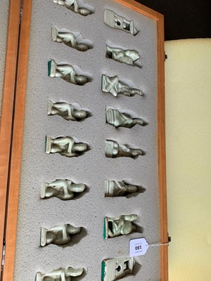 Lot 180 - A Thai Celadon glazed porcelain chess set