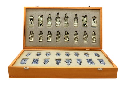 Lot 180 - A Thai Celadon glazed porcelain chess set