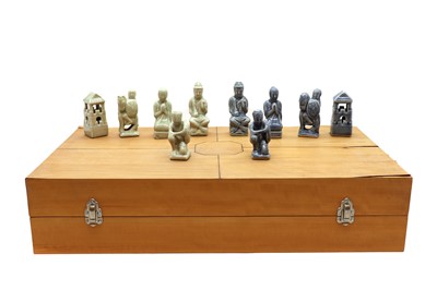 Lot 180 - A Thai Celadon glazed porcelain chess set