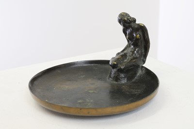 Lot 380 - A bronze dish
