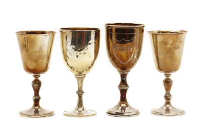 Lot 22 - A pair of silver goblets