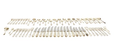 Lot 55 - A silver table service