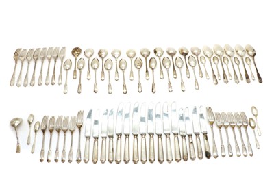 Lot 55 - A silver table service