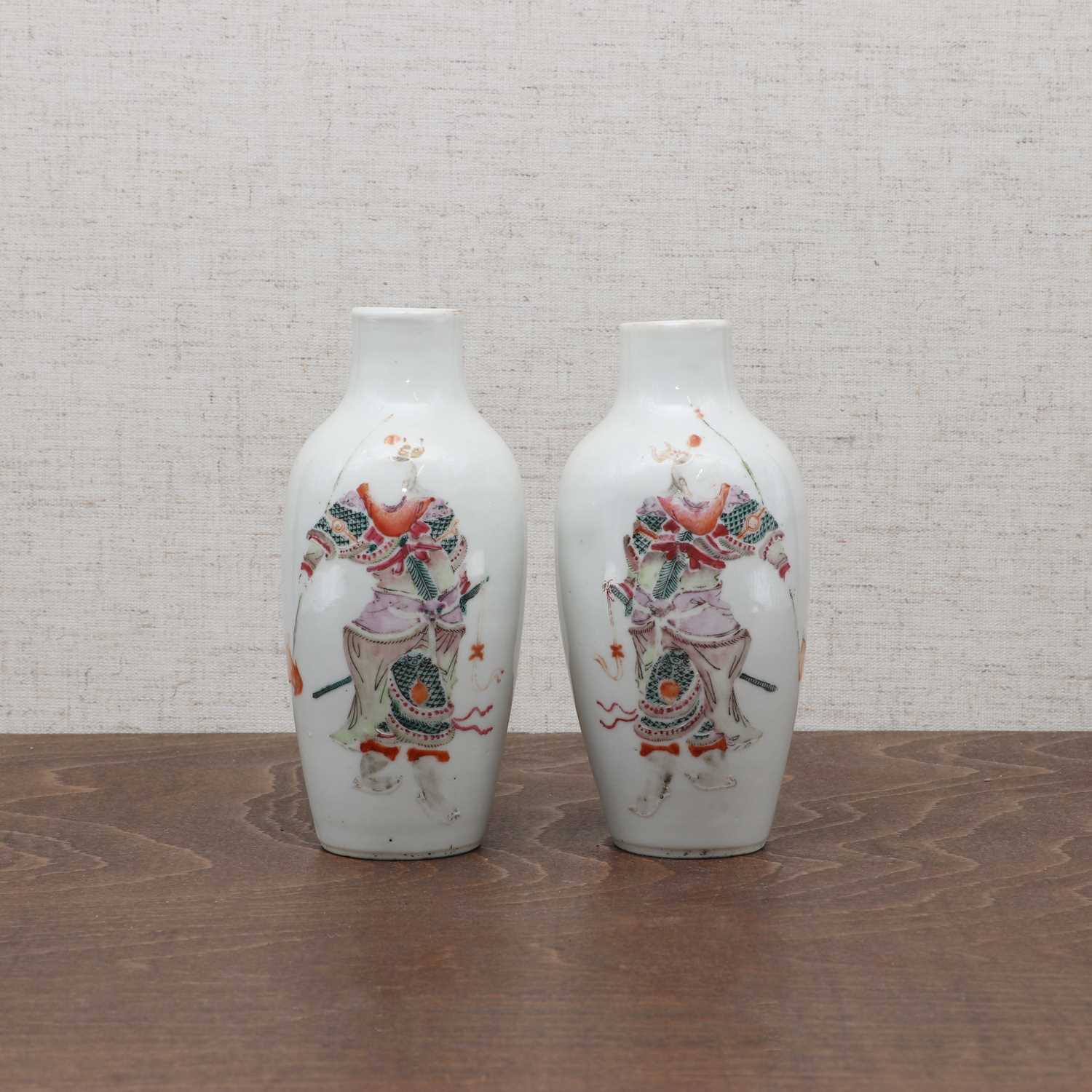 Lot 74 - A pair of Chinese famille rose vases