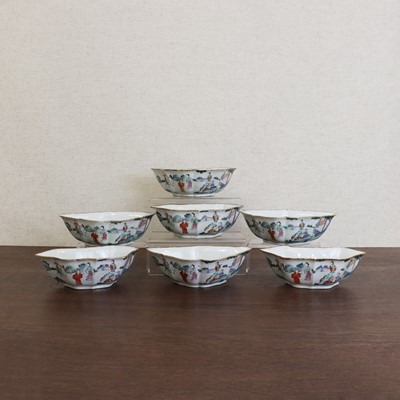 Lot 90 - A collection of seven Chinese famille rose bowls