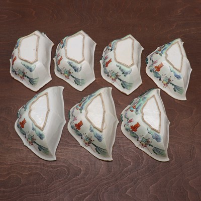 Lot 90 - A collection of seven Chinese famille rose bowls