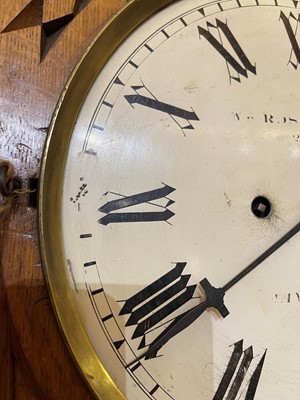 Lot 5 - A Victorian oak-cased clock and bracket