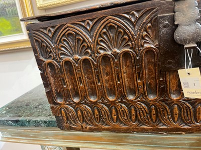 Lot 1 - A carved oak box