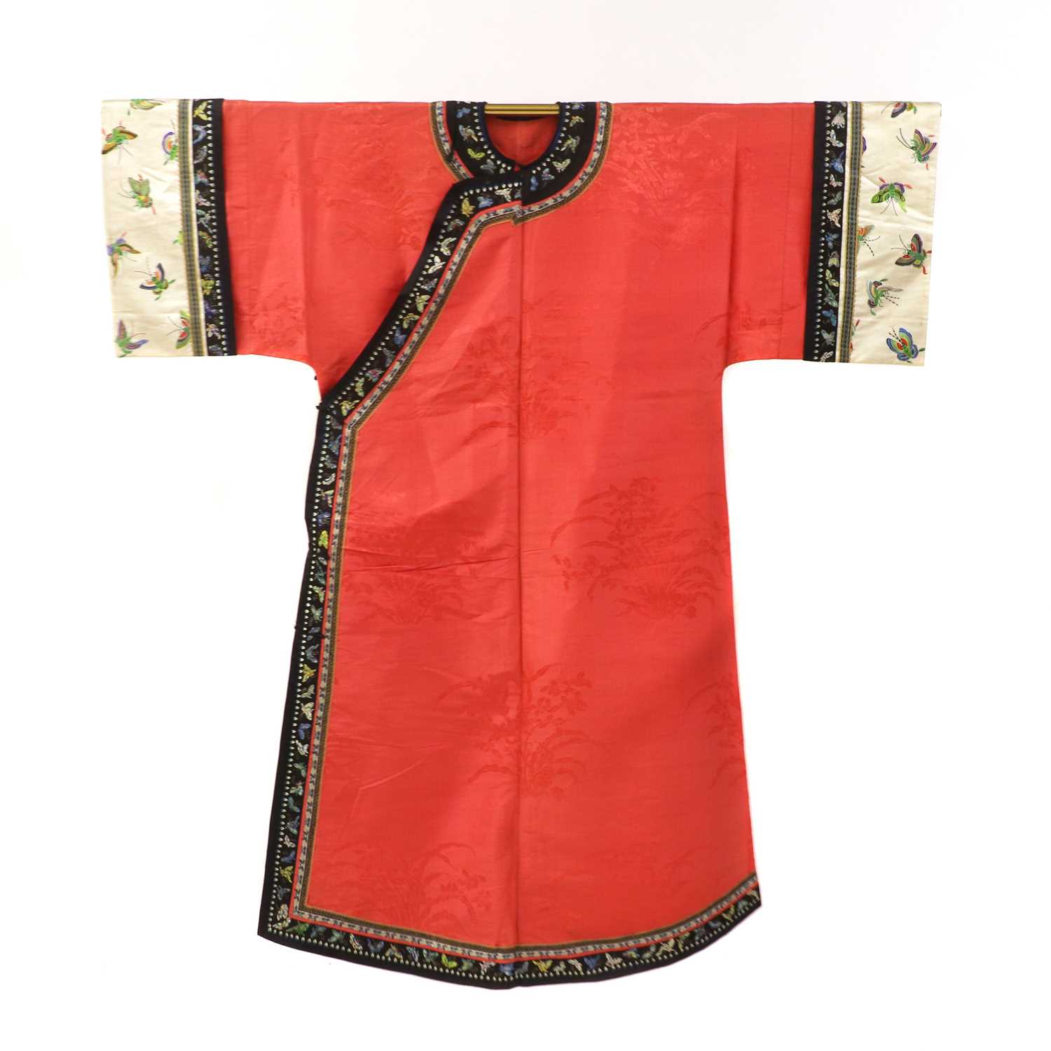 Lot 81 - A Chinese embroidered robe,