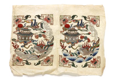 Lot 93 - A collection of Chinese embroideries