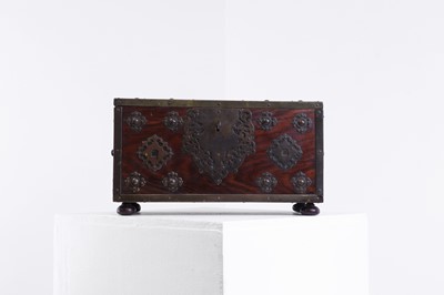 Lot 298 - A padouk and brass-mounted box