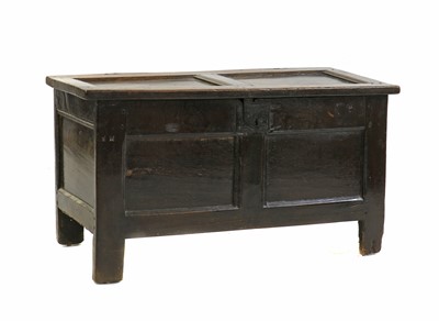 Lot 414 - An oak coffer