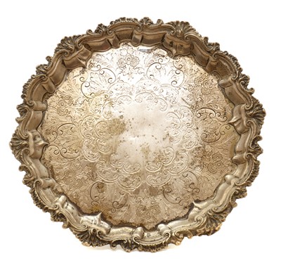 Lot 19 - A silver salver