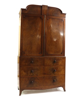 Lot 412 - A mahogany linen press