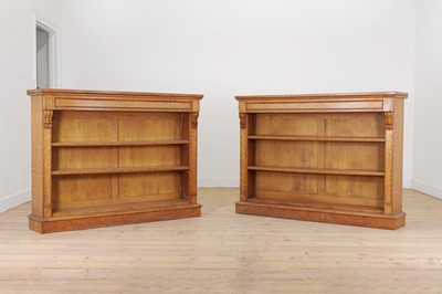 Lot 259 - A pair of George IV bird's-eye maple library bookcases