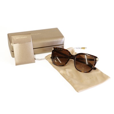 Lot 1524 - A pair of Bvlgari faux tortoiseshell sunglasses