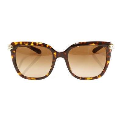 Lot 1524 - A pair of Bvlgari faux tortoiseshell sunglasses