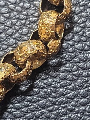 Lot 3 - A Georgian star figure belcher link chain