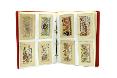 Lot 122A - Fifty-Two Embroidered silk cards