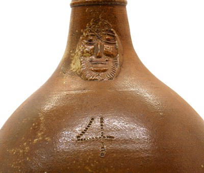 Lot 193 - A large salt glazed Bellarmine jug
