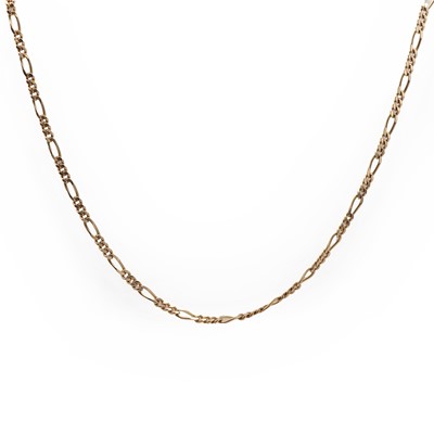 Lot 196 - An Italian gold figaro link chain, by UnoAErre