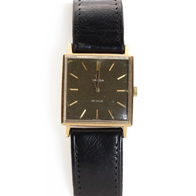 Lot 224 - A 9ct gold Omega De Ville mechanical strap watch