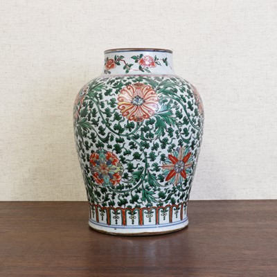 Lot 53 - A Chinese wucai vase
