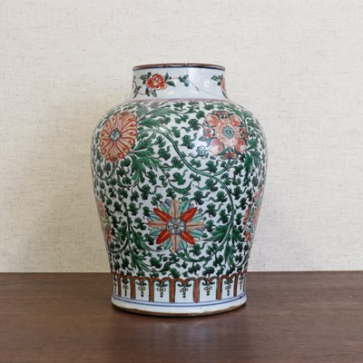 Lot 53 - A Chinese wucai vase