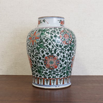 Lot 53 - A Chinese wucai vase