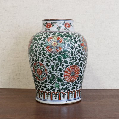Lot 53 - A Chinese wucai vase