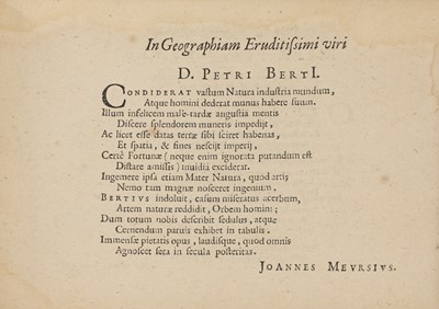 Lot 153 - ATLASES:  [BERTIUS, Petrus (1565-1629)].