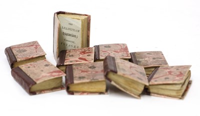 Lot 375 - MINIATURES: Nine volumes in matching leather binding