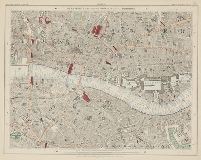 Lot 90 - STANFORD'S Library Map of London and its Suburbs