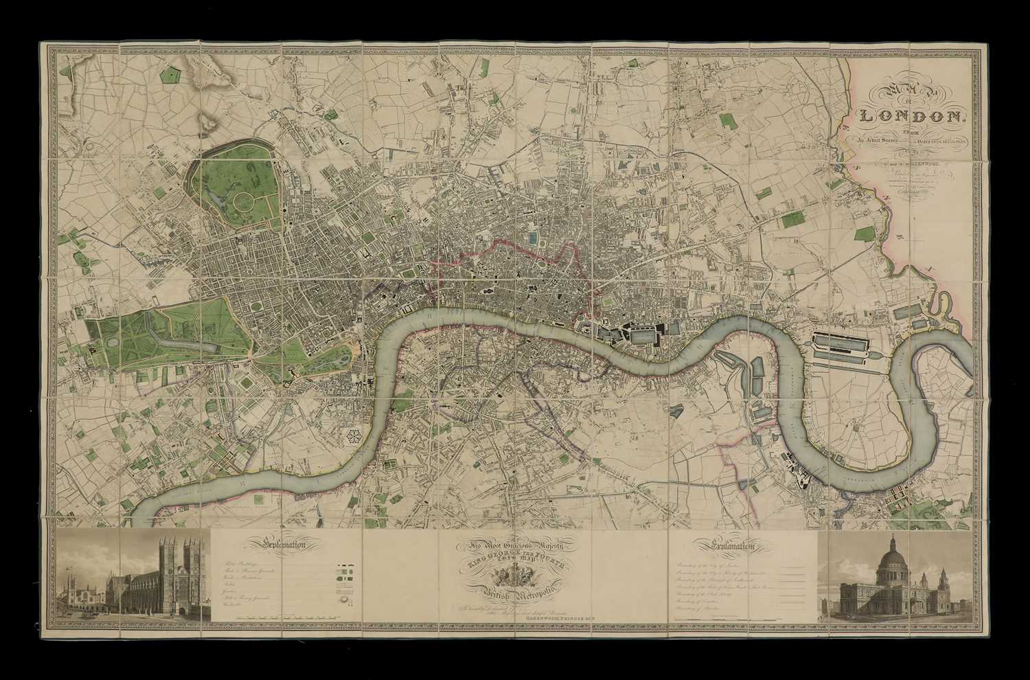 Lot 58 - LONDON MAP: GREENWOOD, John & Christopher