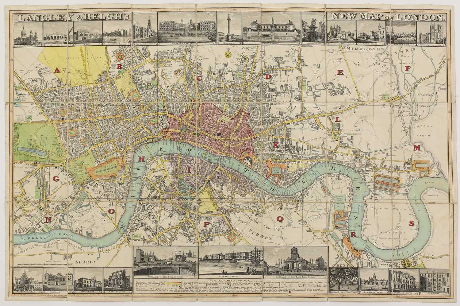 Lot 107 - LONDON MAP: LANGLEY, Edward & William BELCH