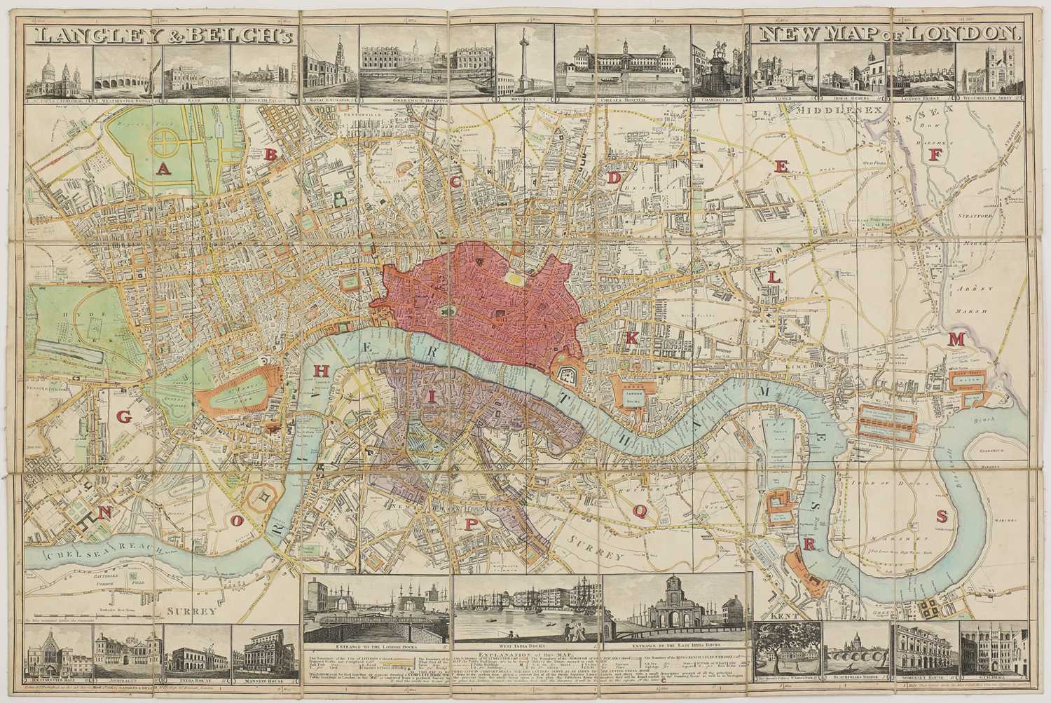 Lot 105 - LONDON MAP: LANGLEY, Edward & William BELCH