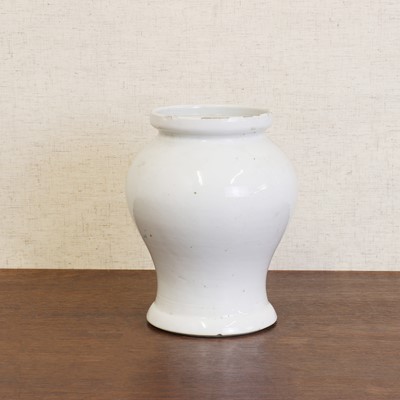 Lot 54 - A Chinese white-glazed vase