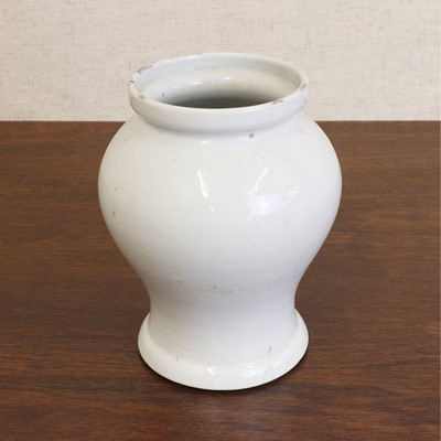 Lot 54 - A Chinese white-glazed vase