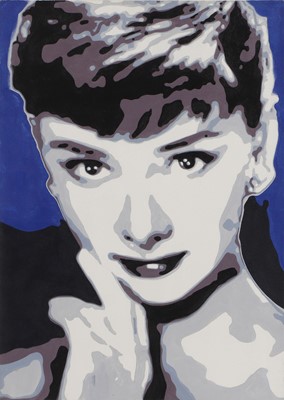 Lot 93 - A pop-art-style portrait of Audrey Hepburn