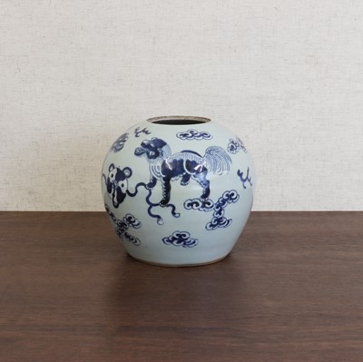 Lot 194 - A Chinese celadon jar