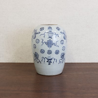 Lot 194 - A Chinese celadon jar