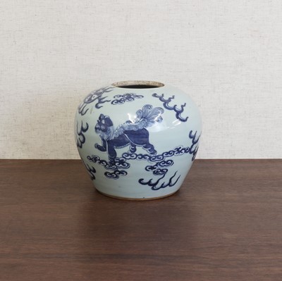 Lot 194 - A Chinese celadon jar