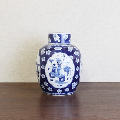 Lot 172 - A Chinese blue and white jar and cover