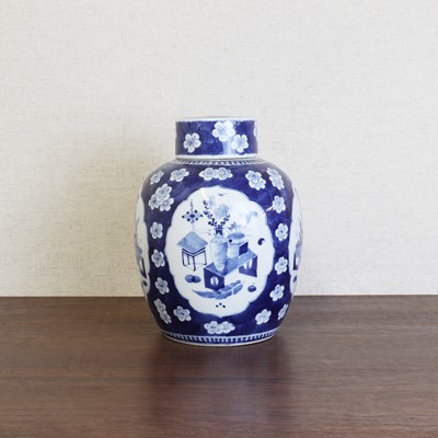 Lot 172 - A Chinese blue and white jar and cover