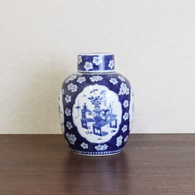 Lot 172 - A Chinese blue and white jar and cover