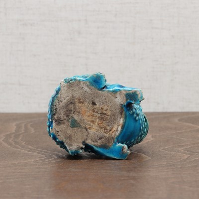 Lot 178 - A Chinese turquoise-glazed water dropper