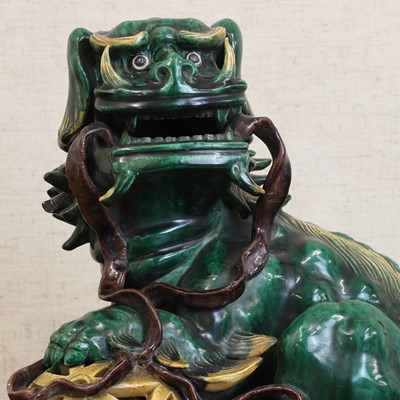 Lot 204 - A Chinese sancai-glazed Buddhist lion